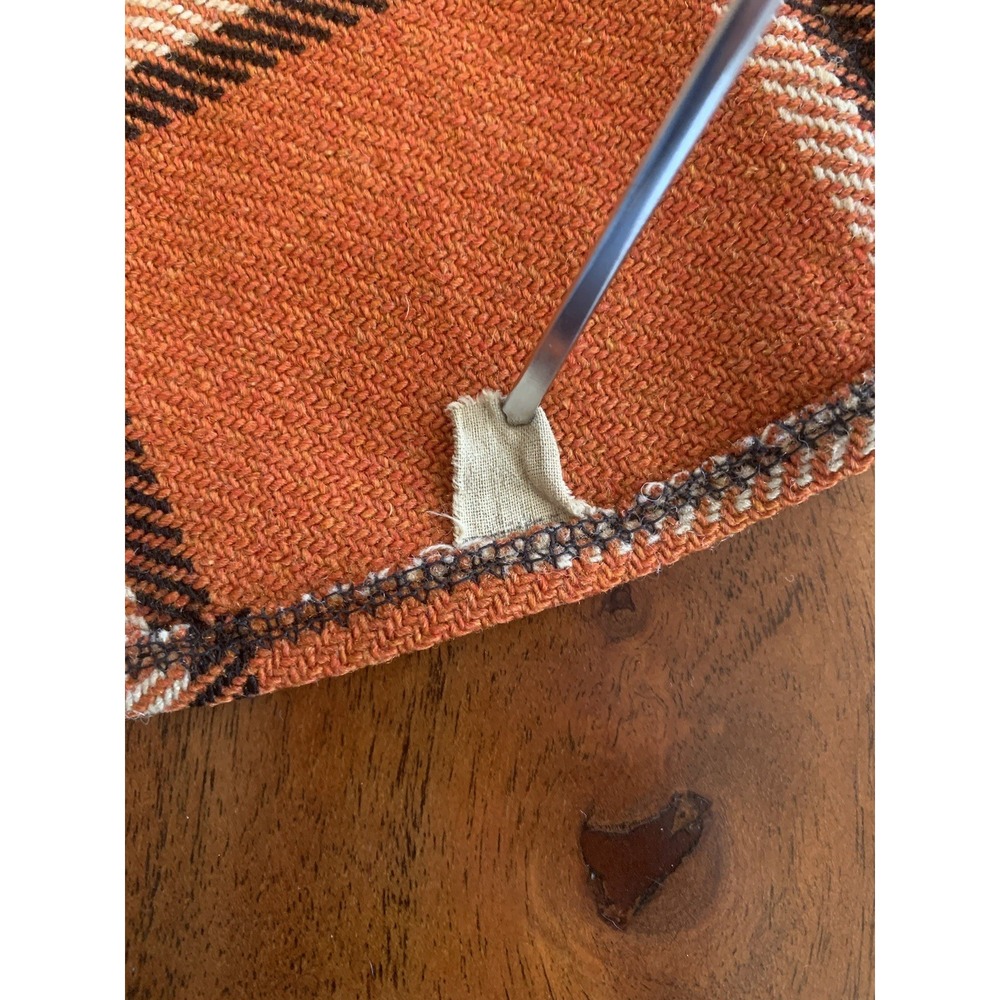 Vintage Penneys TownCraft Button Up Flannel Jacket Mens S Brown Plaid CPO 60s 70 - Picture 6 of 16